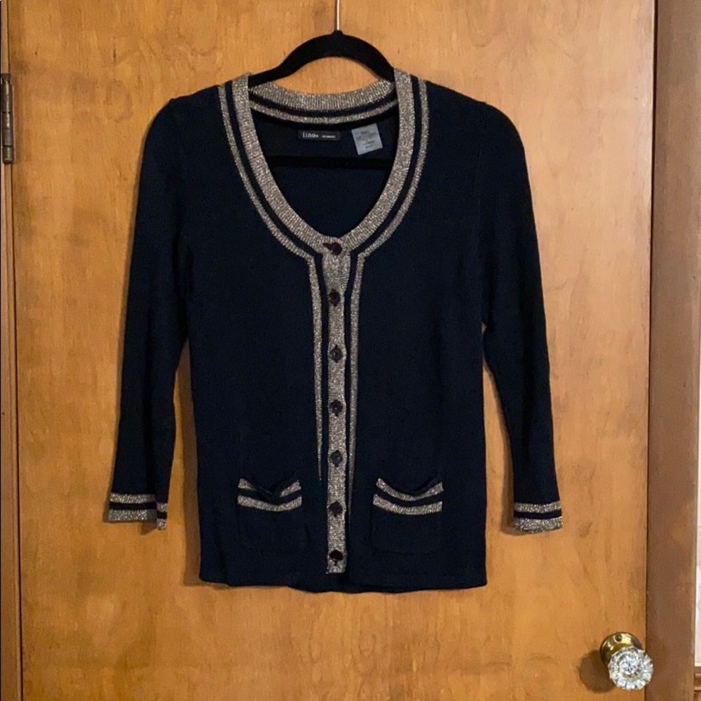 Linq Black/Gold Cardigan Sz S